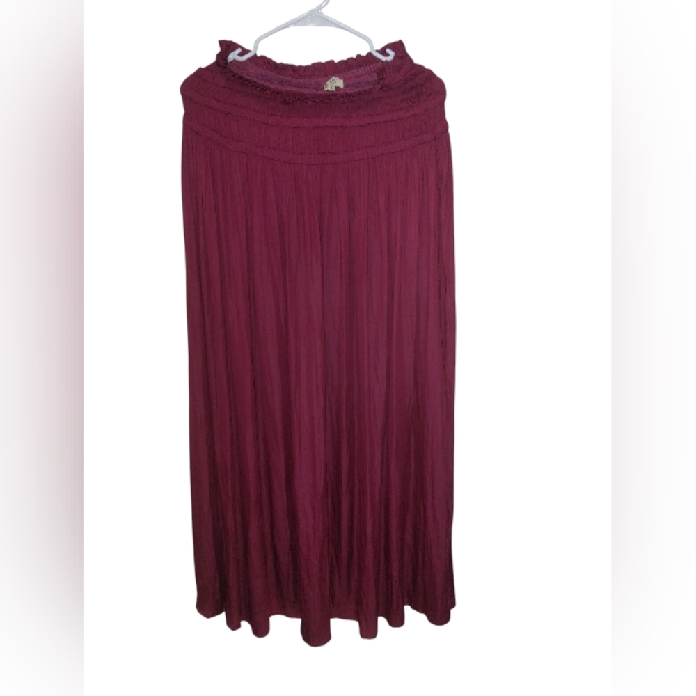 Kori Deep Red Maxi Skirt